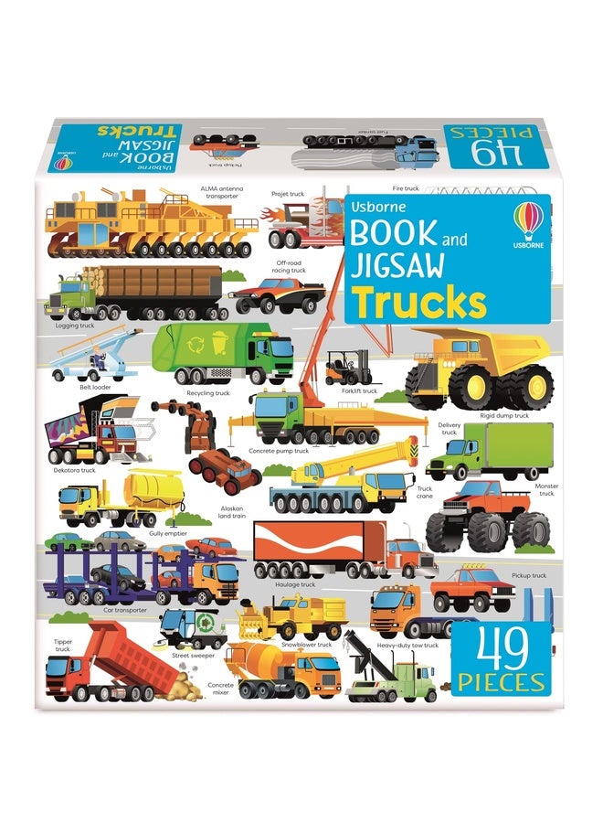 Usborne Book And Jigsaw Trucks